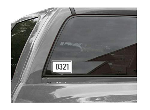 Sticker (2X) United States 0321 MOS Decal Army Military for Car Truck Window Laptop Bumper US Flag 4.0 x 2.5 in (Silver)