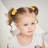 Choicbaby 40Pcs Girls Hair Accessories Small Fluffy Pom Ball Elastic Ponytail Holders+48Pcs Small Hair Claw Clips, Mini Hair Clips No-Slip Grip Jaw Clips