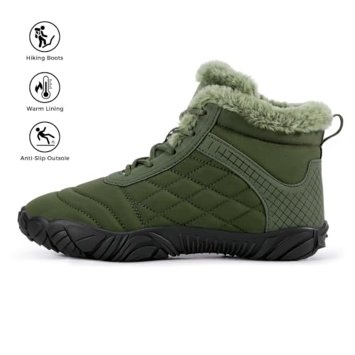 Image of Snow Boots for Women Winter Warm Fuzzy Non Slip Ankle Boots