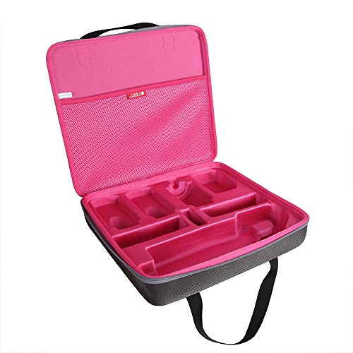 Hermitshell Travel Case for Dyson Airwrap Complete Styler and all accessories (Rosy+Grey)