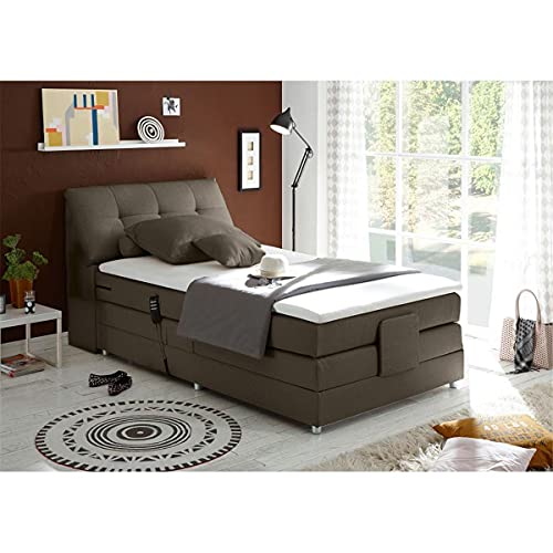Lomadox Boxspringbett Hotelbett Einzelbett Jugendbett 120x200 cm elektrisch...