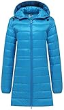 wantdo Women's Quilted Puffer Coat Hooded Long Jacket Lightweight Winter Coats