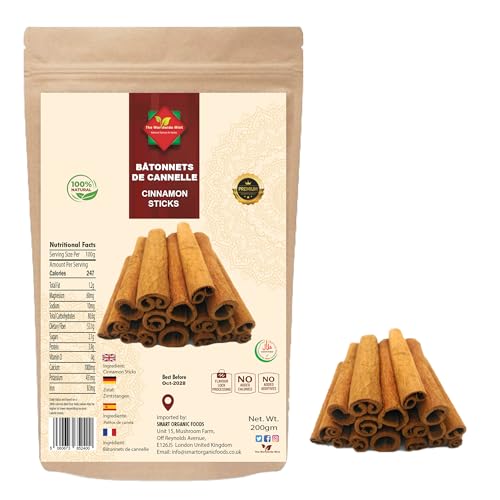 Bâtons de Cannelle Cassia 200g – Cannelle Baton Naturelle du Vietnam – Épices Aromatiques...