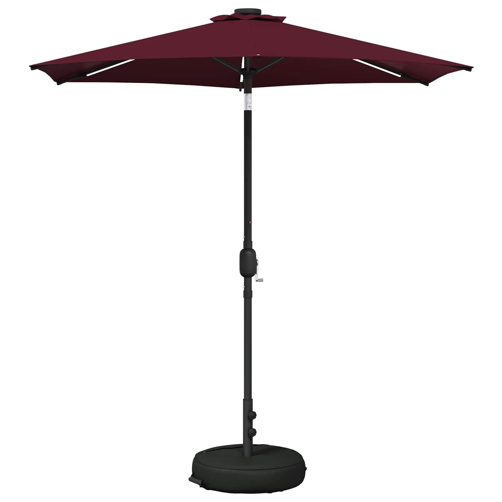 SYDE Parasol ogrodowy ze światłami LED i podstawą 230 x 230 cm
