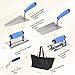 Edovaf 10pcs Concrete Trowel Tool Set,Professional Masonry Hand Tool Kit Includes Finishing Trowel,Pool Trowel,Wood Float,Gauging Trowel,Concrete Edger, Groover,Wire Twister Tool, Gloves and Tool Bag