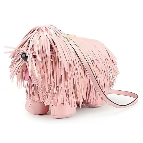 Image of Women PU Leather Unique Novelty Dog Shaped Crossbody Shoulder Bag Handbag Purse