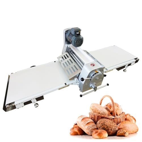 TECHTONGDA Commercial Dough Sheeter Machine Desktop Fondant Flattener Laminated Dough Press Machine Pizza Pastry Roller Foldable Pastry Machine for Croissant Puff Pastry Icing with 20 * 78