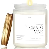 Putart Tomato Vine Candles for Home Scented, Natural Soy Wax Aromatherapy Non Toxic Heavy Scented Candle with Essential Oil, Home Fragrance Stress Relief Jar Candles Gifts for Women & Men 9oz