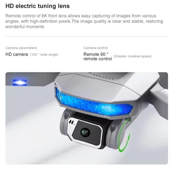 Image of Skyheaven-Drone-with-4K-Camera-WiFi-FPV-1080P-HD-Dual-Foldable-RC-Drone-Altitude-Hold-Headless-Mode-Visual-Positioning-Auto-Return-App-Control-Multicolor-Dr-14 (DK12)