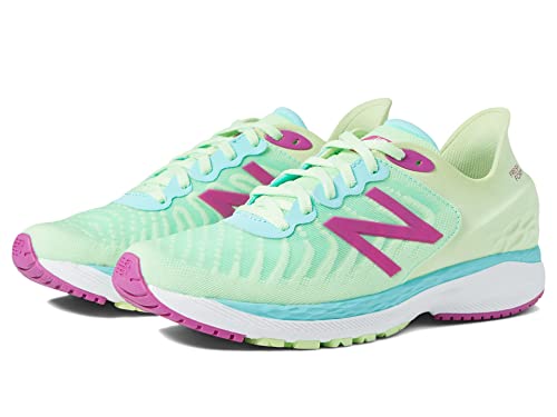 New Balance Kids Fresh Foam 860 V11 Running Shoe, Vibrant Spring Glo/Magenta Pop, 23 EU