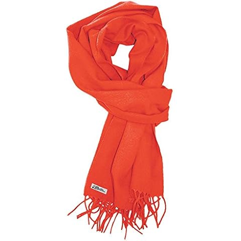 LibbySue--Solid Color Cashmere Feel Winter Scarf (Bright Peach) Cover