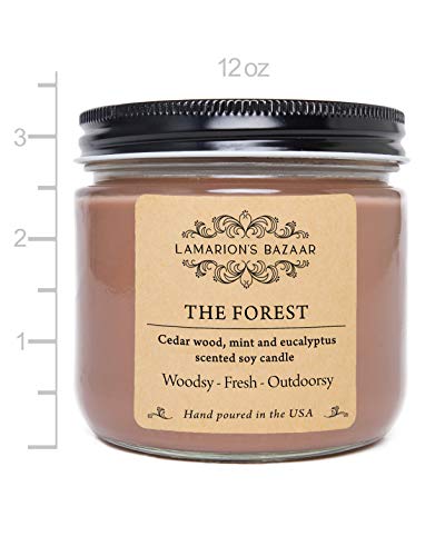 The Forest - Cedar Wood, Mint And Eucalyptus - Large Soy Candle In A Box #TOP4