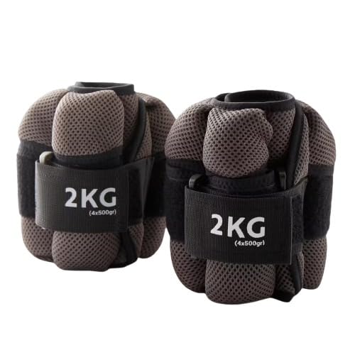 GLORY Gym Ankle Weights Adjustable - 2 kg Twin-Pack Grey (B0CJ2RRSSV) Amazon Price History, Amazon Price Tracker