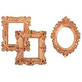 Detalles de diseño fáciles de usar: cada mini marco de resina es compacto y portátil, y se adapta sin esfuerzo como un mini marco de fotos barroco para uso portátil o arreglos de marcos de exhibición de fotos de mesa