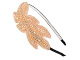 Alilang 1920s Gold Floral Leaf Flapper Headband