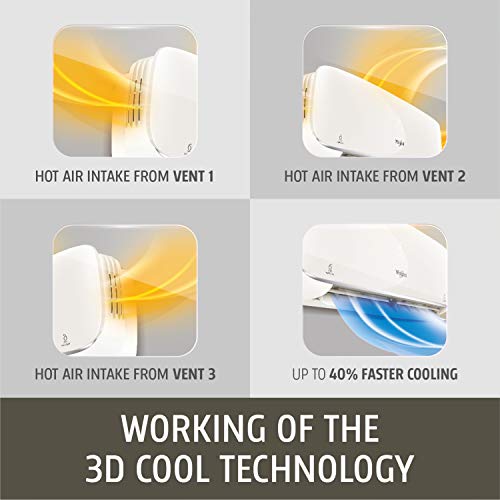 Image of Whirlpool 1 Ton 3 Star Inverter Split AC (Copper, 1.0T 3DCOOL SWING PRO 3S COPR INVERTER, White)