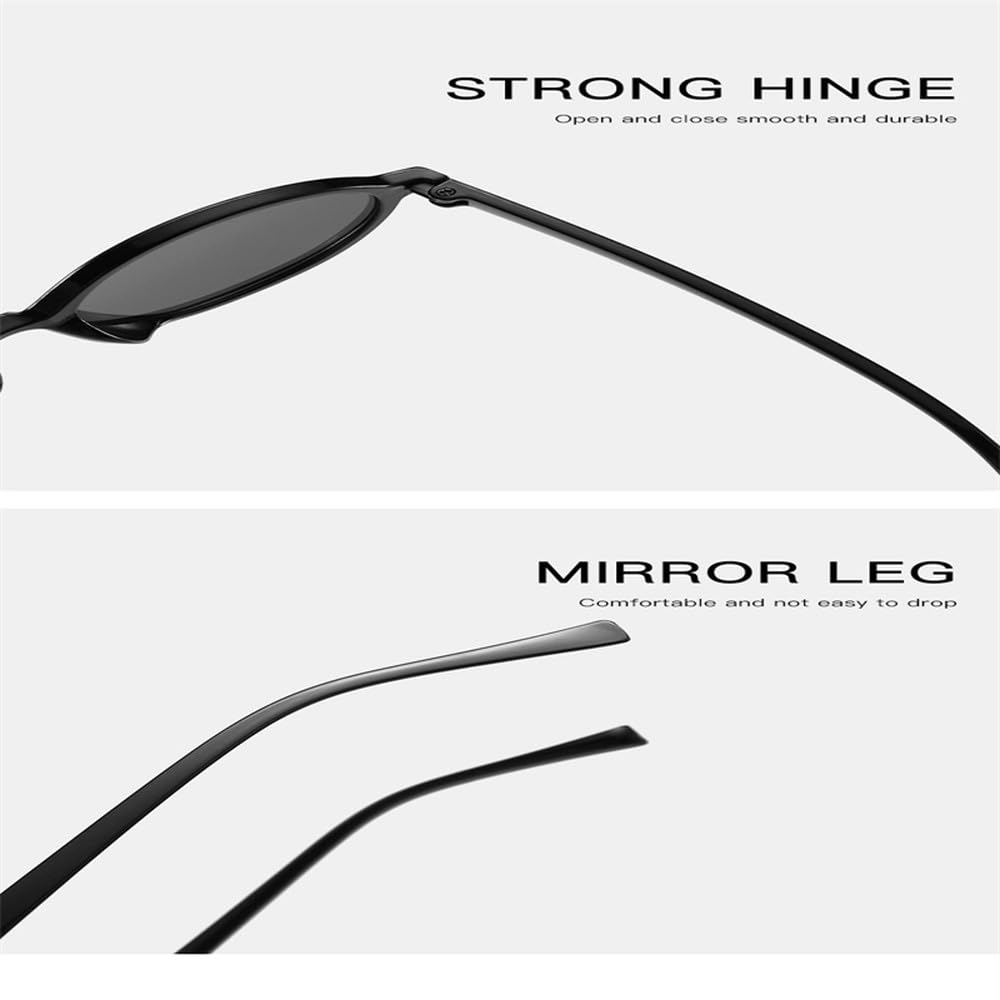 Gafas de sol ovaladas pequeñas vintage para hombre y mujer, gafas de sol modernas con protección UV400.