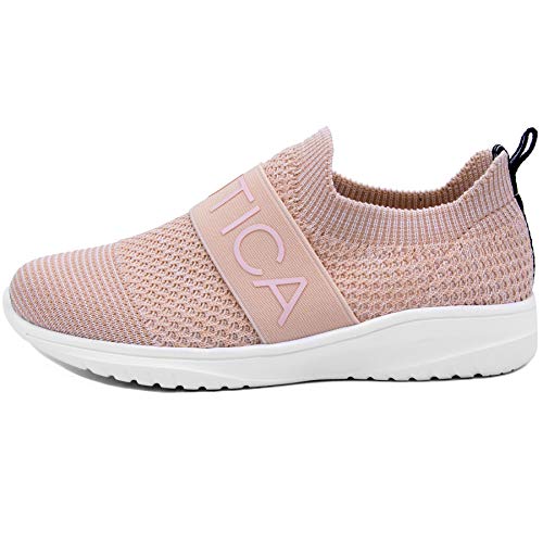 Nautica Kids Girls Youth Fashion Sneaker Running Shoes -Slip On-West Deck Youth-Blush Size-3 #TOP1