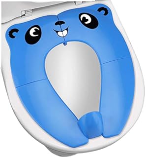 Upgrade Portable Potty Seat with Splash Guard, Foldable Travel Potty Seat with Carrying Bag , Non-Slip Pads Toilet Potty Training Seat Covers for Baby, Toddlers, and Kids
