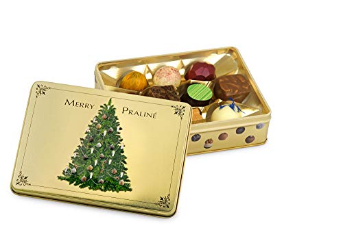 Präsentdose "Merry Praline" 125g, Manufakturqualität!, handgefertigt von den Konditoren der Confiserie Rabbel...für ein Lächeln mehr am Tag Cover