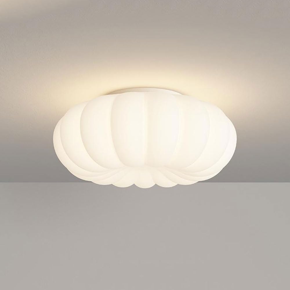 Lámpara de techo de calabaza minimalista moderna estilo crema blanca