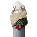 Produktbild AFP Winterschutz Vlieshaube Hirsche, Beige, 110 x 110cm, 50g/qm Kübelpflanzensack Gartenvlies Atmungsaktiv, Bedruckt/Frostschutz Pflanzen/Gartendeko / Kordel / 2 Jutesäckchen Gratis