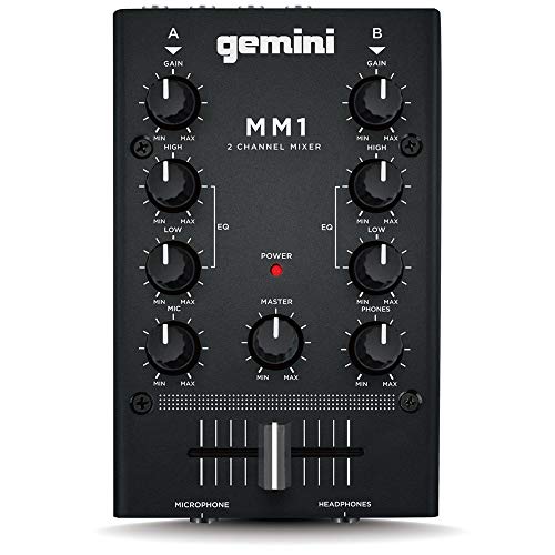 Amazon | GEMINI DJ ミキサー ポータブル 2ch ステレオミキサー MM1