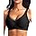 Ganado Sujetador sin Aros Encaje Sujetadores Mujer sin Costuras Push Up Relleno Bralette Comodos, Negro, XXL