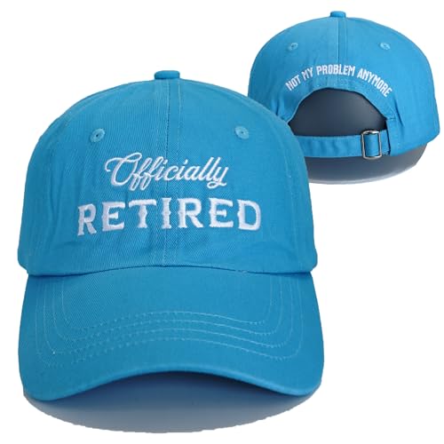 Image of Officially Retired Hat for Men Women Ritirement Gift, Embroidered Not My Problem Anymore Baseball Cap