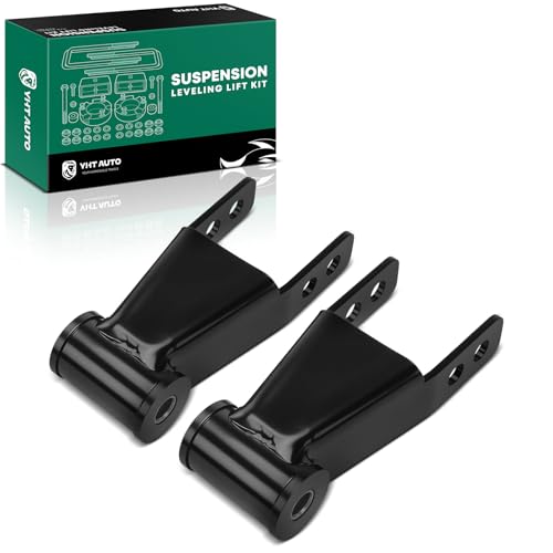 YHTAUTO 1 inch-2 inch Rear Leveling Lift Kit Compatible with Jeep Cherokee XJ Series 1984-2001, Steel Adjustable Lift Shackle Kit Suspension Leveling Kit Set of 2