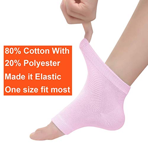 Image of Spa Gel Half Heel Socks Anti Crack Silicon Gel Heel And Foot Protector Moisturizing Socks For Foot Care, Cracks Free Size For Men And Women (Spa Gel Half Socks, 1 Pair), Blue