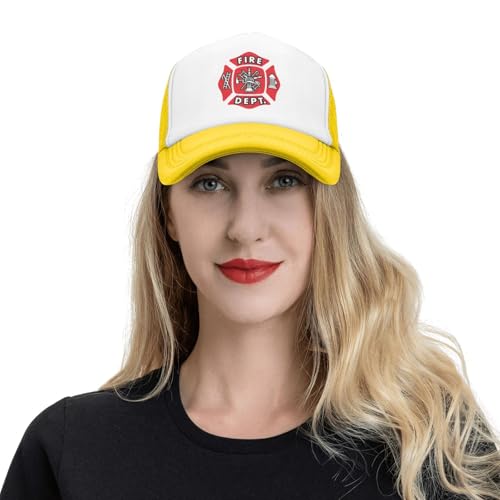 Firefighter Maltese Cross Trucker Hat Snapback Mesh Baseball Cap Unisex 6