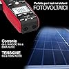 UNIKS - Pinza Amperometrica TRMS Digitale C8 - Tester Digitale Professionale 600A - Misuratore Corrente AC-DC Display LCD e Luce LED - Amperometro Ideale per Fotovoltaico