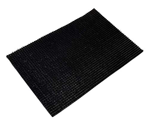 Image of YALISH Polyvinyl PVC Spike Entrance Door Mats for Home, Offices, Hotel Rooms Artificial Grass Turf Mat, Multiple, Textured Surface, Indoor Outdoor Use (Black - 2 X 3 FT / 60 X 90 CM)