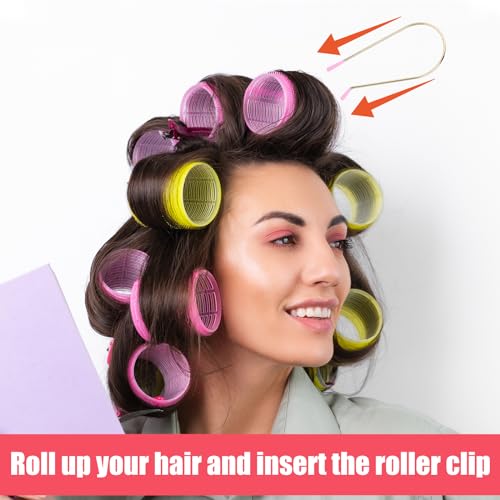 image for ASTER 12Pcs Hair Curler Clips Replacement Fit Most Sized Hair Rollers 