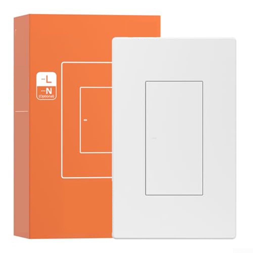 für zigbee Smart Lichtschalter 1 Gang WLAN Schalter für Alexa Google Home Touch Glas Wandschalter Unterputz ohne Neutralleiter Weiß(1-Gang)