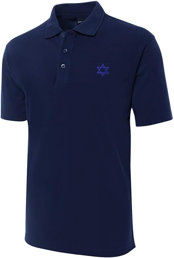 Israel Star of David Embroidery Shrot Sleeve Polo Shirts Embroidered Men's Shirts