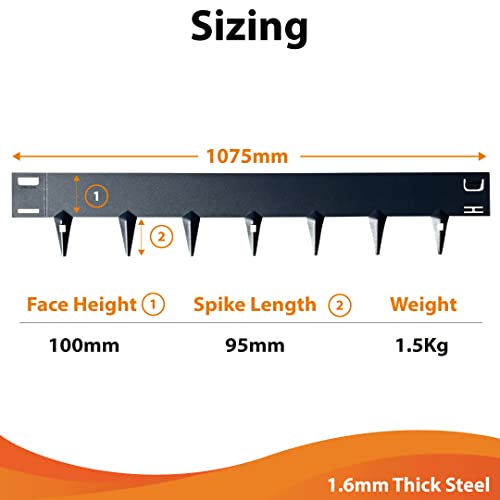 Core Edge Flexible Steel Lawn Edging (Brown) 4" - Pack Of 5 (16.4 Ft Installed) #TOP1