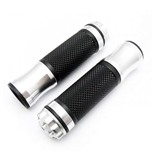 Manopla Esportiva Mod Saturno Aluminio Tipo Rizoma Honda Suzuki Yamaha Prata Spencer