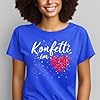 Women's T-Shirt with Confetti in the Heart Carnival, blue, XXL #1