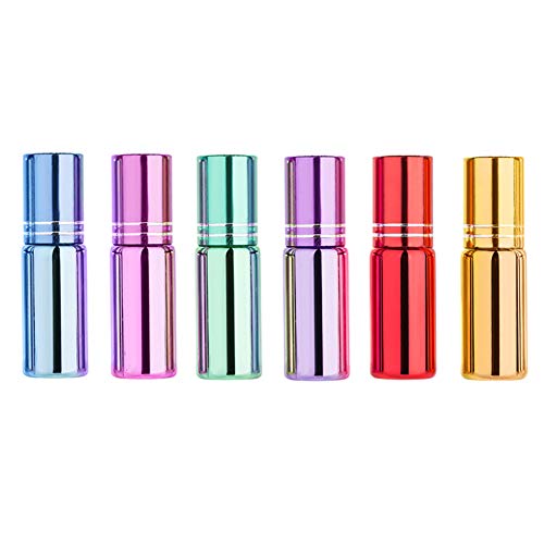 Preisvergleich Produktbild Parfümzerstäuber 5ml Nachfüllbar Parfüm Zerstäuber, Aluminium Mini Taschenzerstäuber Sprühflasche, 6 Stück Mini Reisen Portable Leer Parfüm Zerstäuber, für Flugreisen oder Nacht heraus