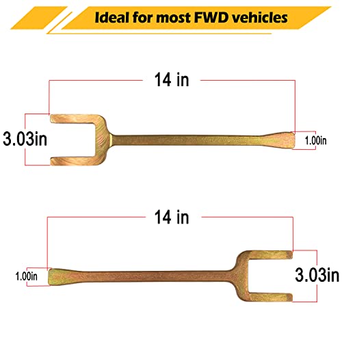 Laikou 2Pcs 12020 Axle Popper Kit Inner Cv Axle Removal Tool Set Fork & Shim For Remove Most Front Wheel Drive (Fwd) Vehicles’ Half-Shaft Drive Axles & Fix Damaged Cv Joint #TOP5
