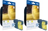  Best Price Square Ink Cartridge, LC1100Y, Yellow LC1100Y by Brother (Lot de 2)