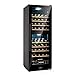 Klarstein Barossa - nevera para vinos con puerta de cristal, refrigerador de vinos, control de la temperatura, de 10 a 32 °C, vinoteca silenciosa, LED, táctil, 2 zonas 148 litros, 54 botellas, negro