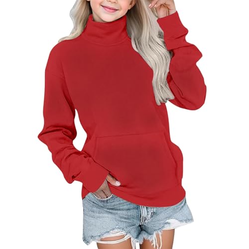 Girls Boys Sweatshirt Turtleneck Pullover Tops Warm Comfy Soft Slim Fit Outfits Toddler Kids Fall Winter Cute Trendy Clothes