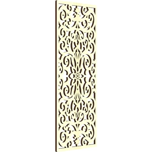 Image of 9 3 /8 inchW x 24 3 /8 inchH x 1 /4 inchT Buel Decorative Fretwork Wood Wall Panels, Alder