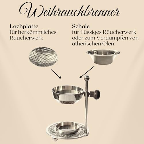 Weihrauchbrenner Myzirbe – Höhenverstellbares Räuchergefäß für Weihrauch und Harze