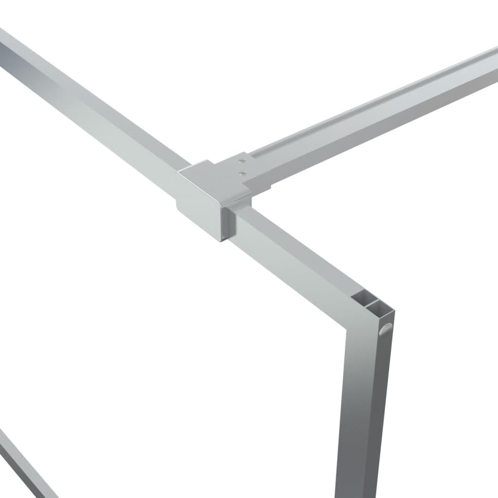 Parete doccia per doccia a pavimento, in vetro trasparente ESG da 5 mm, 100 x 195 cm, con telaio in alluminio e profilo regolabile, paraspruzzi, divisorio per vasca da bagno e doccia
