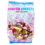 Posted Sweets 700g 1990s RETRO BAG OF PICK & MIX SWEETS - Large Classic Retro Soft & Chewy Candy Selection Pick n Mix - Gift Bag - Perfect Movie Night Hamper, Treats for Kids, Adults, Birthday Gifts
