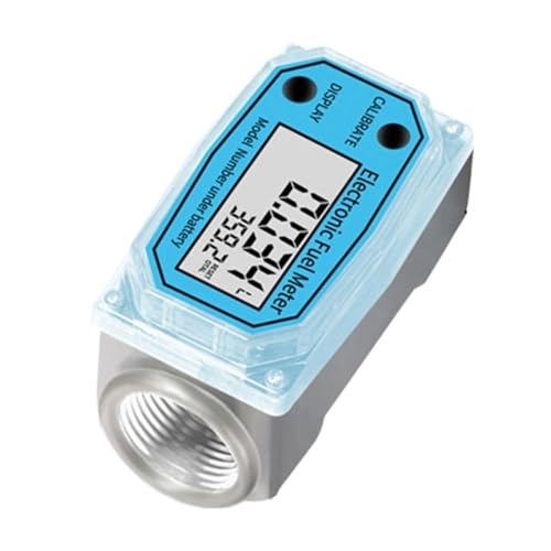 Medidor de flujo de turbina digital portátil en acero inoxidable de 1 pulgada con PCB estable
